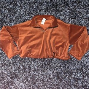 Velvet Half Zip Jacket